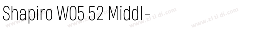 Shapiro W05 52 Middl字体转换 Shapiro W05 52 Middl字体转换